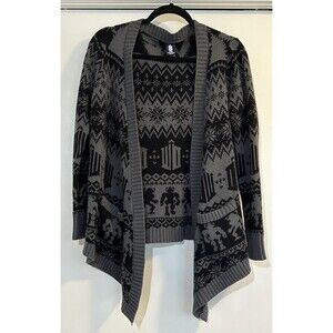 BBC Licensed Doctor Who Fair Isle TARDIS Knitted Open Cardigan Extra Small XS
